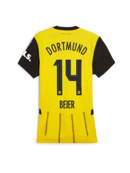 Borussia Dortmund Maximilian Beier #14 Replika Hemmakläder Dam 2024-25 Kortärmad